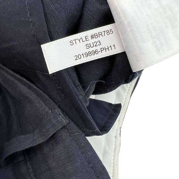 J. Crew Collection Marie Marot Wide-Leg Pant Italian Line Blend Navy Blue 12 - Picture 13 of 13